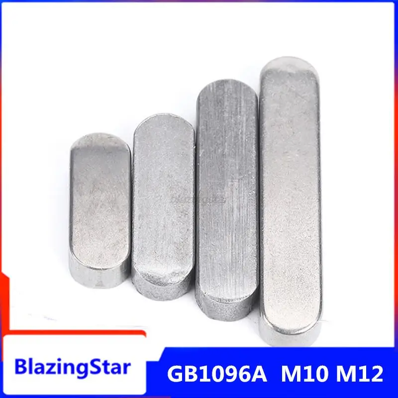 

1/2pcs GB1096A M10 M12 304 Stainless Steel Flat Key Rounded A Square Article Annul Material Just