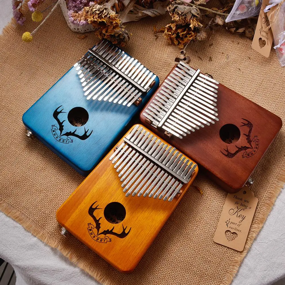 17 клавиш Kalimba большой пианино высококачественный корпус из красного дерева