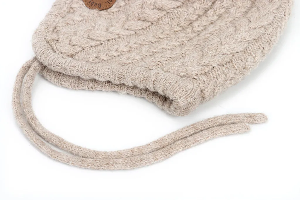 Новорожденная девочка мальчик ребёнок Младенец Зима Теплый Письмо ушанка вязать крючком шапочка зимняя шапка для детей czapki dla dzieci