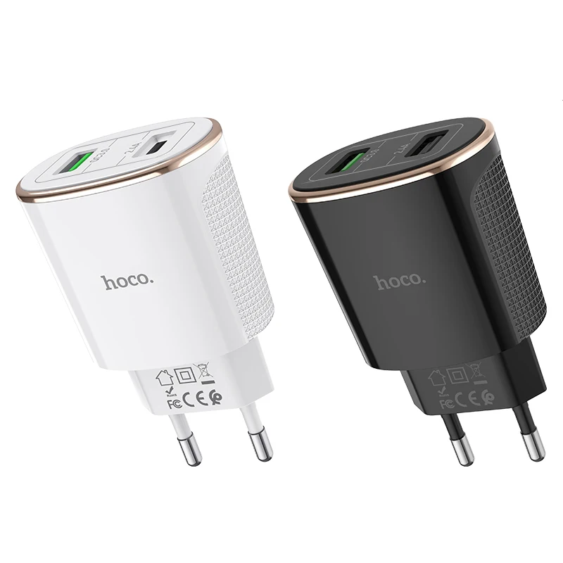 HOCO C60 быстрое 18 Вт QC 3,0 USB зарядное устройство для iPhone 11 Xs Xr Великобритания США ЕС вилка настенное зарядное устройство адаптер для samsung Xiaomi huawei