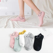 5 пар новых весенних и летних женских носков, маленькие свежие милые хлопковые носки-башмачки
