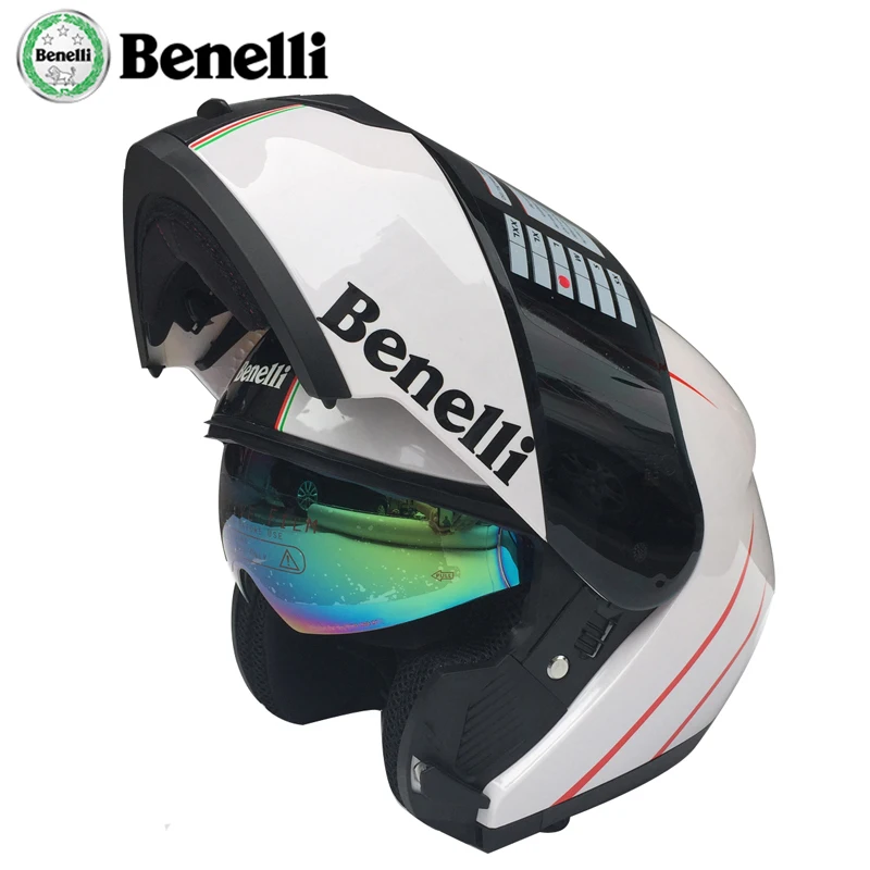 Benelli Flip Up Motorcycle Helmet Man Motorbike Modular Racing Capacete  Riding Full Face Helmet Casco Dot Casque Moto - Helmets - AliExpress