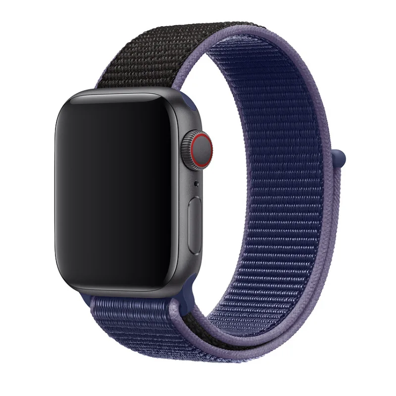 Ремешок для наручных часов Apple Watch 4 5 серии 3/2/1 38 мм 42 мм мягкий нейлон дышащий сменный ремешок Спортивные петли для наручных часов iwatch серии 4 40 мм 44 мм - Цвет ремешка: 35