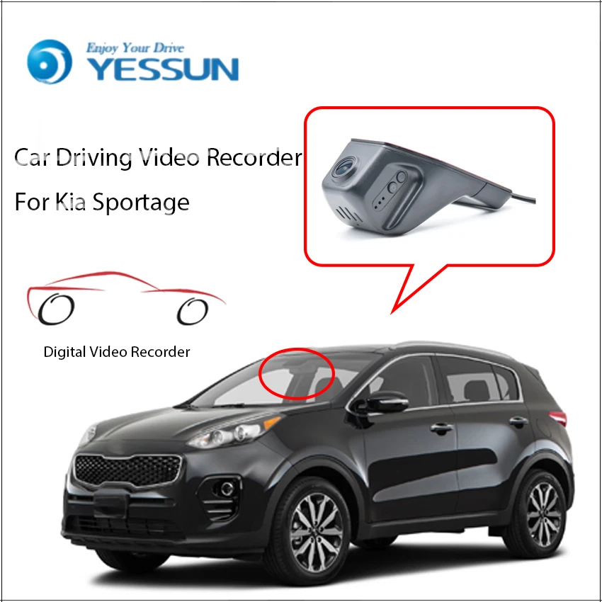 YESSUNCarDVRDigitalVideoRecorderforKiaSportageFrontCamera