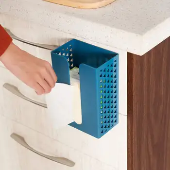 

Desktop Diamond Tissue Holder Bedroom Hollow Nail-free Debris Storage Box Cassette Organizer Living Room Napkin Storage Box.N