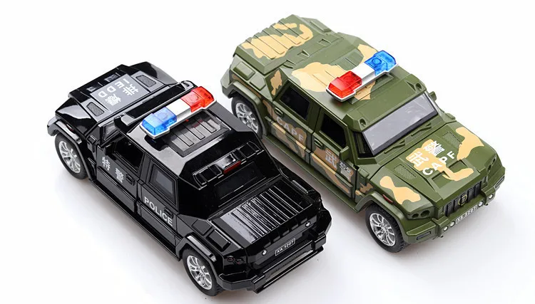 Kombat Полицейская машина XA3207, модель спортивного автомобиля из сплава, Сверхмощный Щит для кросса, полицейский автомобиль, звуковой светильник, модель автомобиля