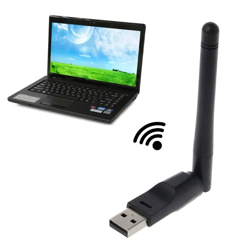 Ralink 5370 мини USB Wifi адаптер 2Dbi антенна LAN адаптер Сетевая карта 802.11b/n/g Recevier антенна для настольного ноутбука