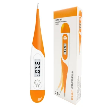 

lectronic Digital Thermometer Soft Head Armpit Mouth Temperature Measurement LCD Temperature Tester for Children Adults