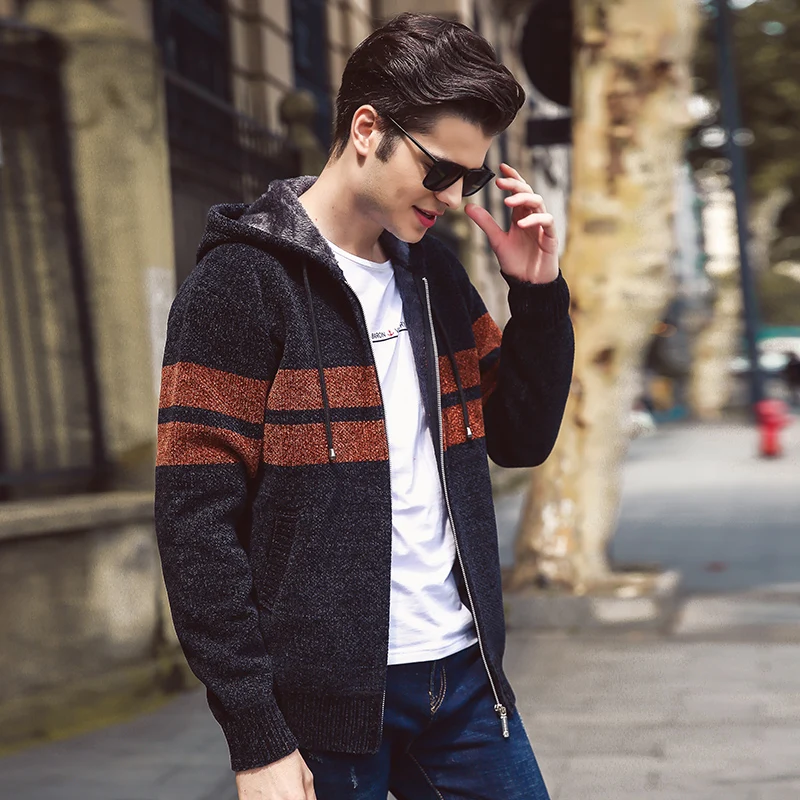 Men New Casual Cardigan Sweater 2019 Autumn Winter Zipper Men Winter Fashion Striped Pocket Knit Outwear Coat Sweater Men MWK011 Men New Casual Cardigan Sweater 2019 Autumn Winter Zipper Men Winter Fashion Striped Pocket Knit Outwear Coat Sweater Men MWK011