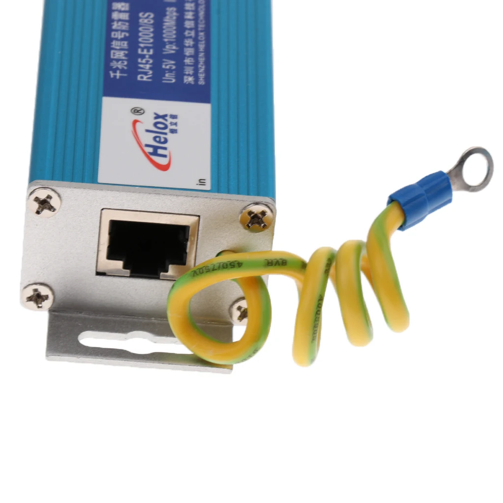 Gigabit Ethernet Surge Protector - RJ45   Protection Device - LAN Network Thunder Arrestor - 1000 Mbps