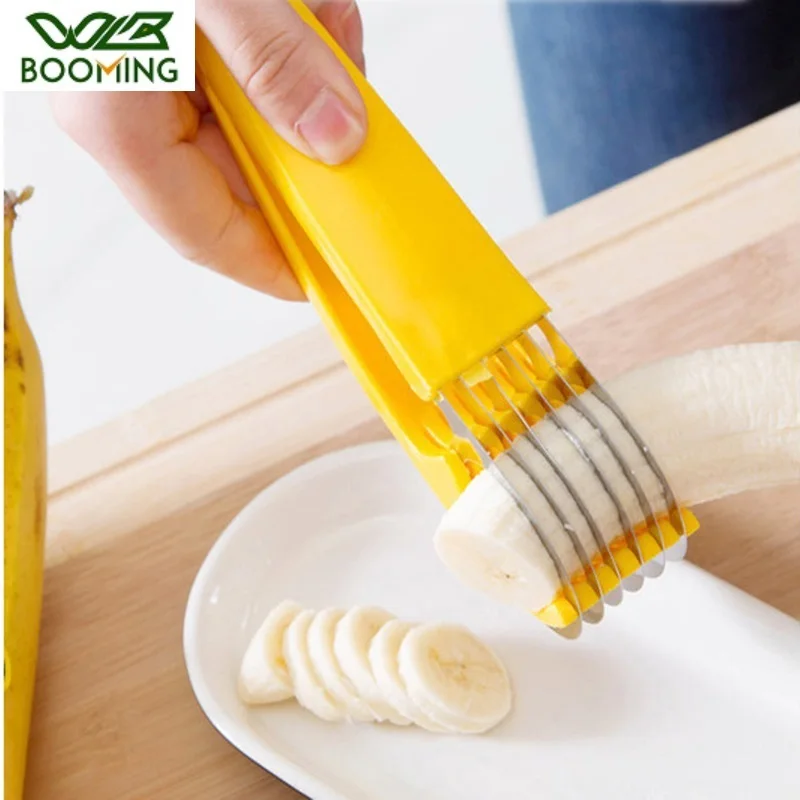 WBBOOMING Kitchen Accessories Banana Slicer Chopper Fruit Cutter Cucumber Salad Vegetable Peeler New Cooking Tools Home Creative | Дом и сад