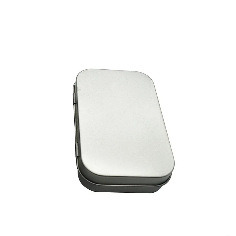 Ящик для хранения набор жестяной серебристый маленький пустой простой