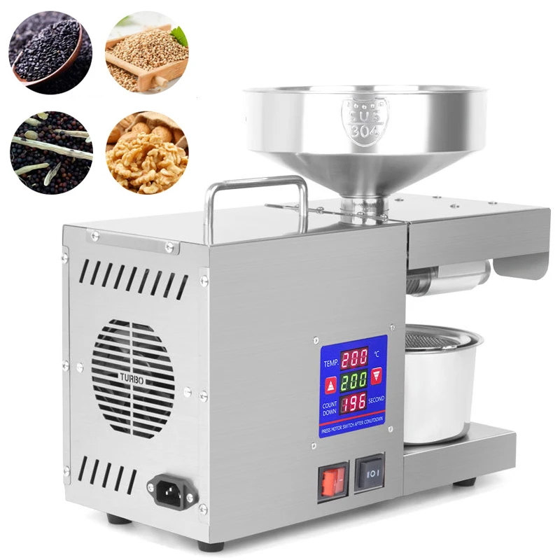 Commercial Home Oil Press Peanut Soy Bean Linseed Oil Presser Digital Intelligence Hot Cold Oil Extraction Machine