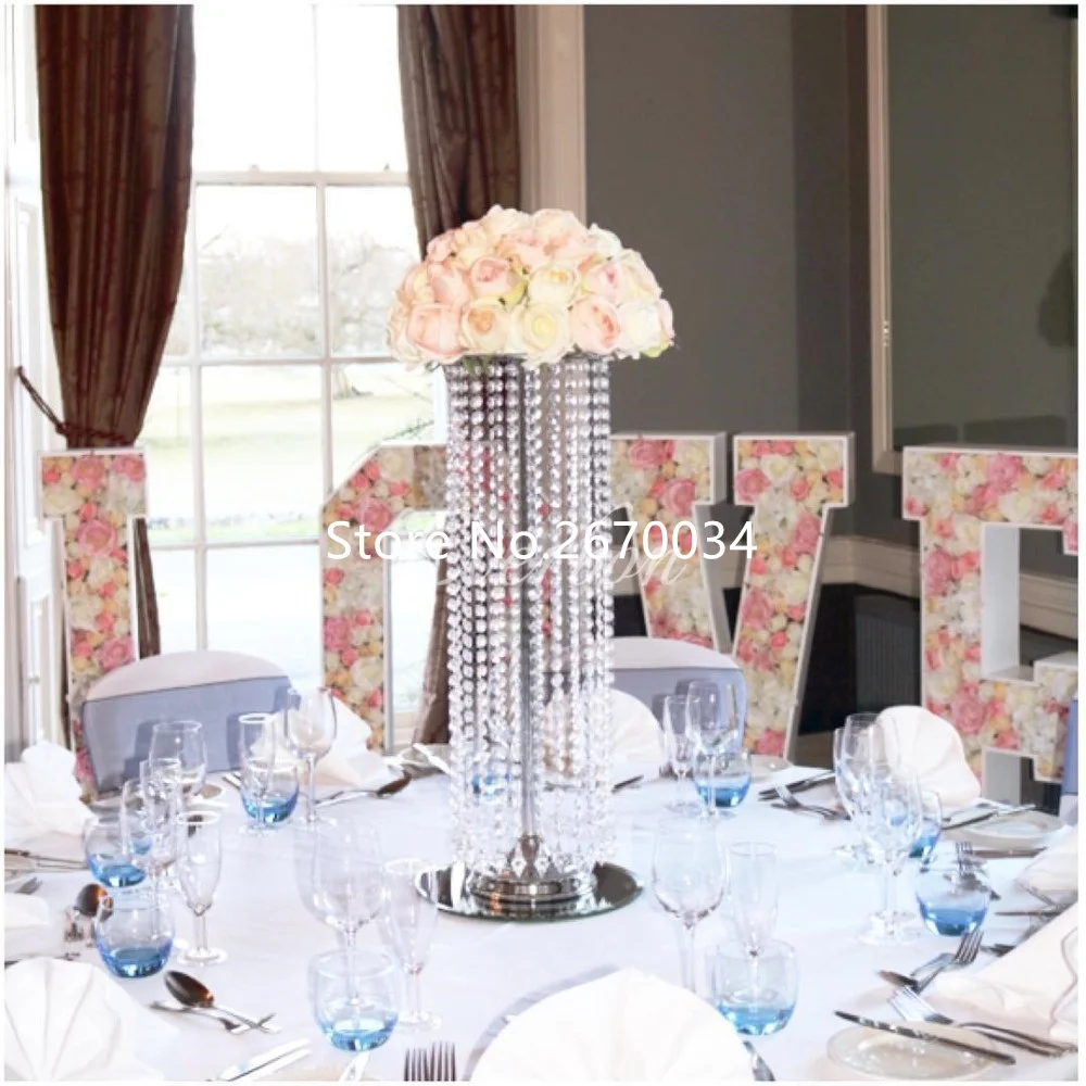 wedding table centerpiece acrylic crystal flower stand for wedding
