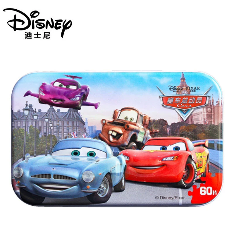 Disney 20 видов genuin Микки Маус и поиск Немо 60 штук деревянные головоломки детские игрушки 3D Железный ящик детские игрушки - Цвет: Section B 2392