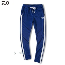 Daiwa брюки мужские s спортивные штаны для рыбалки полосатые весенние летние дышащие спортивные штаны Мужские штаны для бега повседневные штаны с завязкой