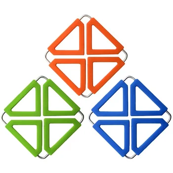 

4Pcs Silicone Steel Bowl Mats Hot Pot Insulation Coasters for Home Kitchen QP2