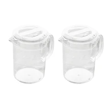 2x New Plastic Pitcher Beverage Container Kettle Carafe with Lid for Water Tea Milk tanie tanio Kesoto CN (pochodzenie) Other