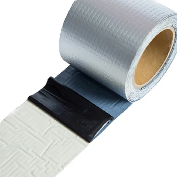 

Newly Aluminum Foil Butyl Rubber Tape Self Adhesive Waterproof For Roof Pipe Repair Caulking Super Fix Duct Tape Repair Tape