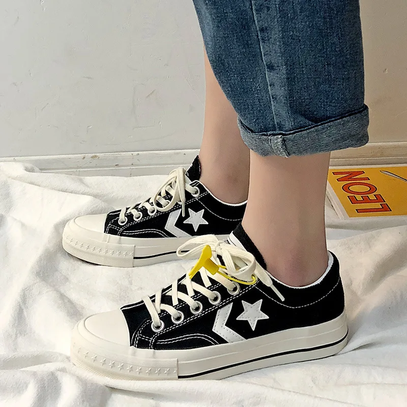 

Korean-style Autumn New Style Men And Women Casual Shoes Star Arrow Standard Low Top Retro Canvas Shoes Women's Versatile STUDEN