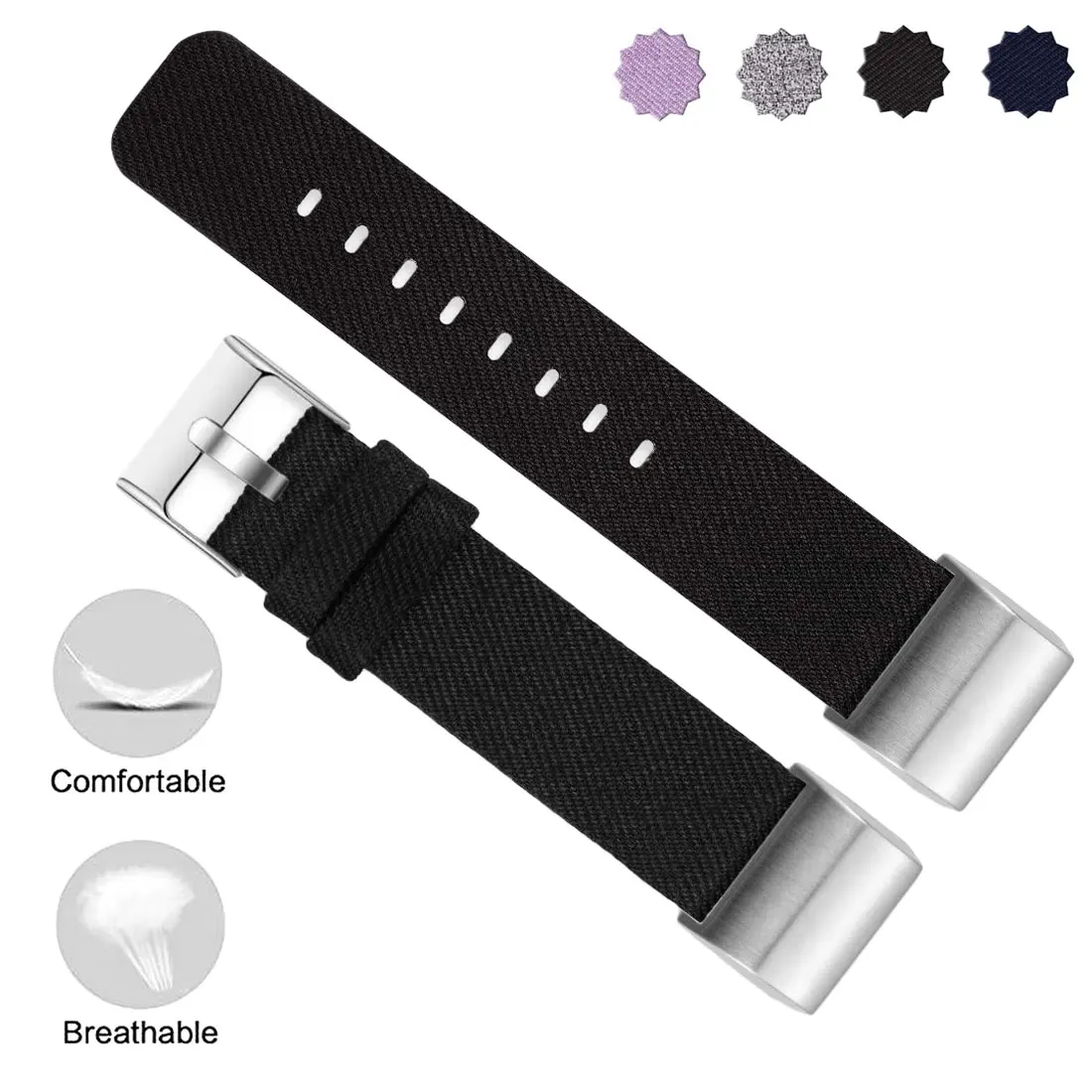 Холщовый ремешок для Fitbit Charge3, браслет, высокое качество, браслет, Безвинтовые напульсники, сменный ремешок, умные часы, аксессуары