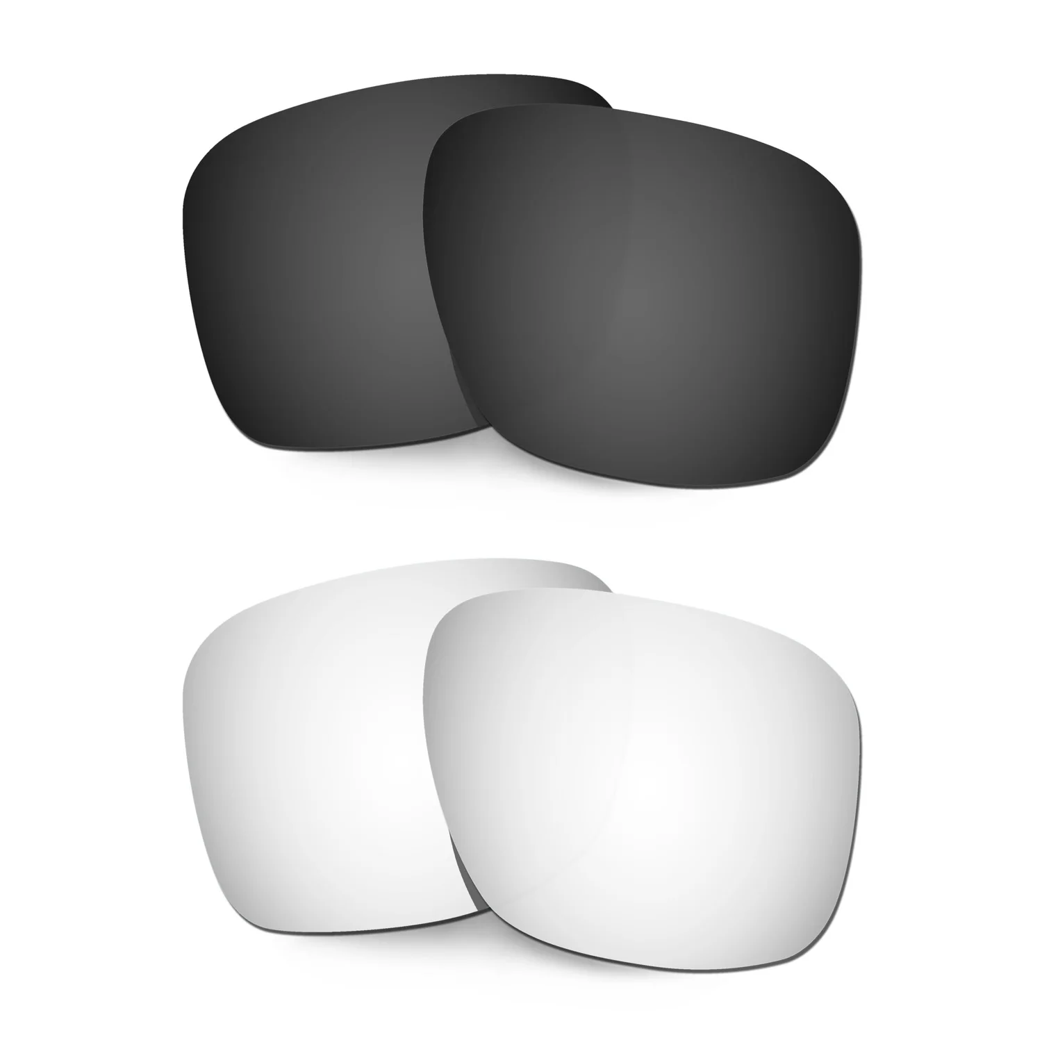 

HKUCO Polarized Replacement Lenses For Holbrook XL Sunglasses Black/Silver 2 Pairs