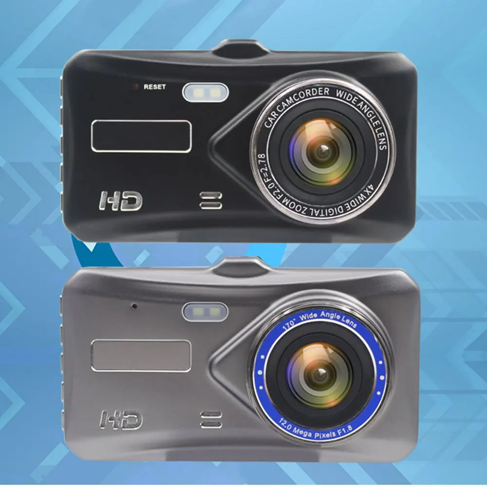 Черный ящик, 4 дюйма, ips экран, Full HD, угол обзора 170 градусов, Автомобильный видеорегистратор, монитор 1080 P, передний+ задний видеорегистратор, Парковочное устройство