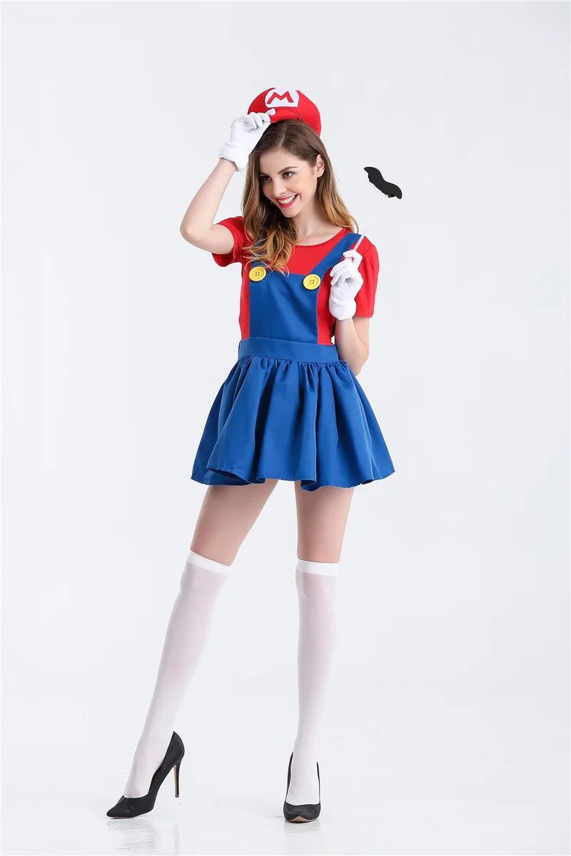 Super Mario Costumes Sexy Adults  Super Mario Luigi Costume Women - Costume  Women - Aliexpress