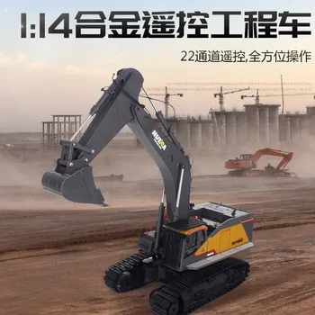 

hui na 1592 Large-Scale Remote Control Toy Engineering Vehicle Alloy Excavator Excavator Remote Control Car Toy
