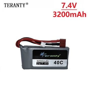 

7.4v 3200mah Lipo Battery For Wltoys 12428 12423 RC Four-wheel RC Vehicle Car 2s 1500mAH 7.4v Rechargeable Battery Feiyue 03 Q39