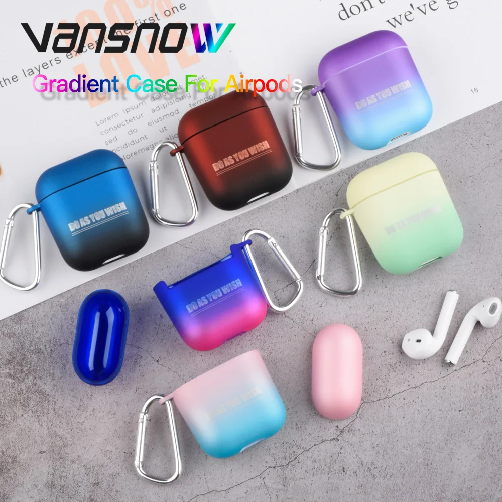

Unique Gradient Protective Case for Airpods Case Wireless Bluetooth Earphone Case for Airpods 2/1 Airpods Accessories