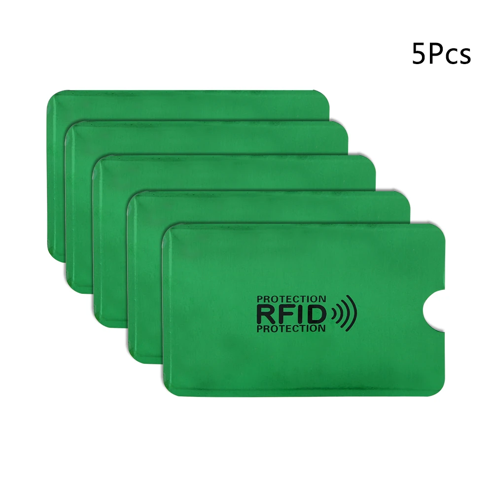 NICEYARD 9,1*6,3 см 5 шт. сумка для хранения Анти-rfid NFC протектор ID карты кредитной карты Алюминиевый Блокировка считыватель держатель для карт
