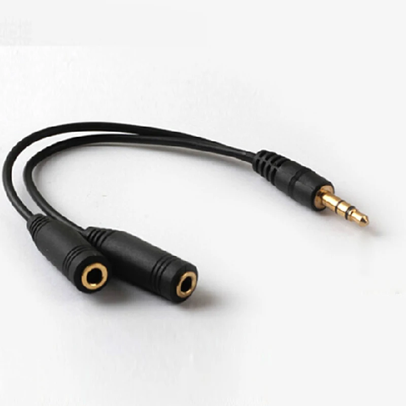 Cord Adapter Cable Mp3 Audio Spliter Laptops 3.5mm Headphone Plug Jack Smartphone Stereo Y