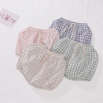 

2020 Summer Classic Plaid Baby Shorts Cotton Thin Loose Shorts
