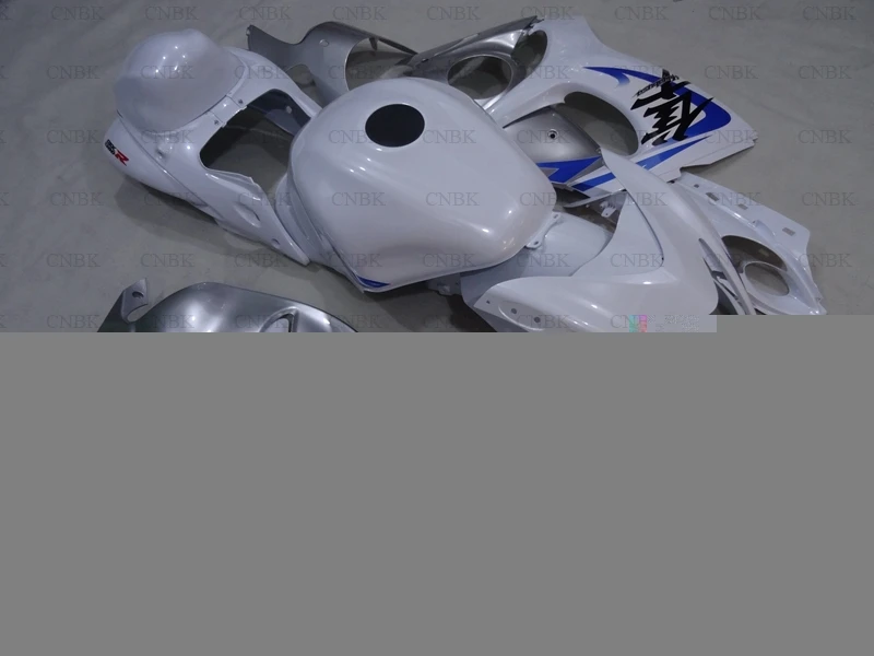 Обтекатели для Gsx 1300R 2006 HAYABUSA 1998 GSXR 1300 1997 2007 Белый Серебряный Синий|Полные