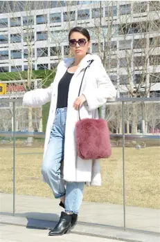 

Real fox fur handbags bag Grey fur bag Pelt Fur Skin real fur handbag Red Fur Bag Fashion Handbag Army Green