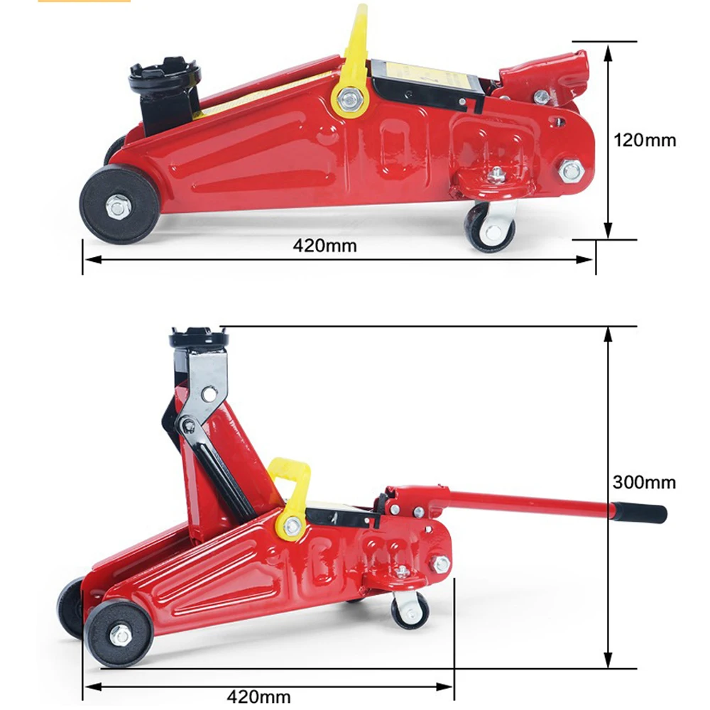 Car 2ton Horizontal Hydraulic Trolley Jacks Portable Small Mini