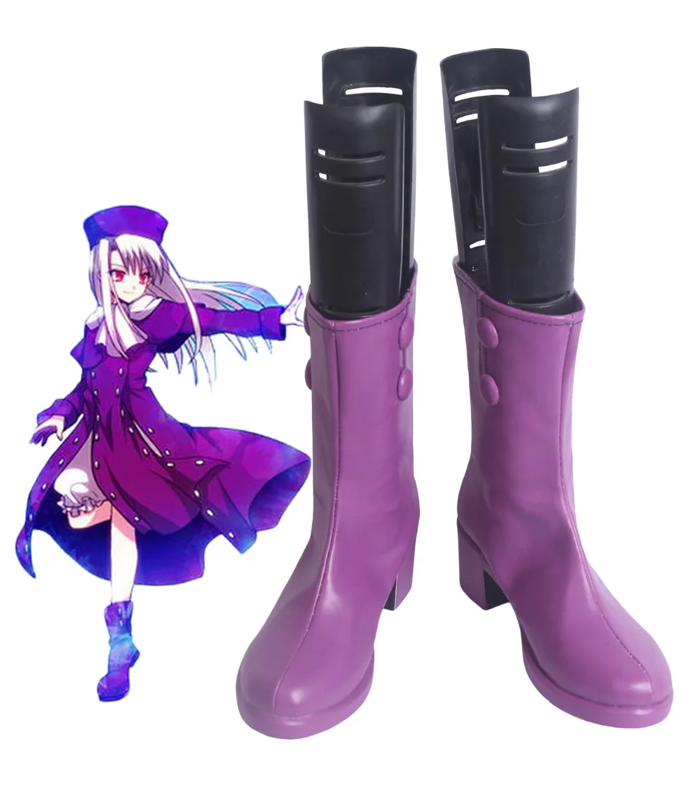 

Fate Stay Night Illyasviel von Einzbern Cosplay Boots Shoes Purple Custom Made
