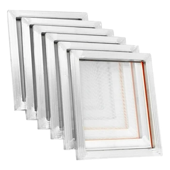 

6Pcs 14inchX10inch Aluminium Alloy Silk Sn Printing Frame W 110 White Mesh