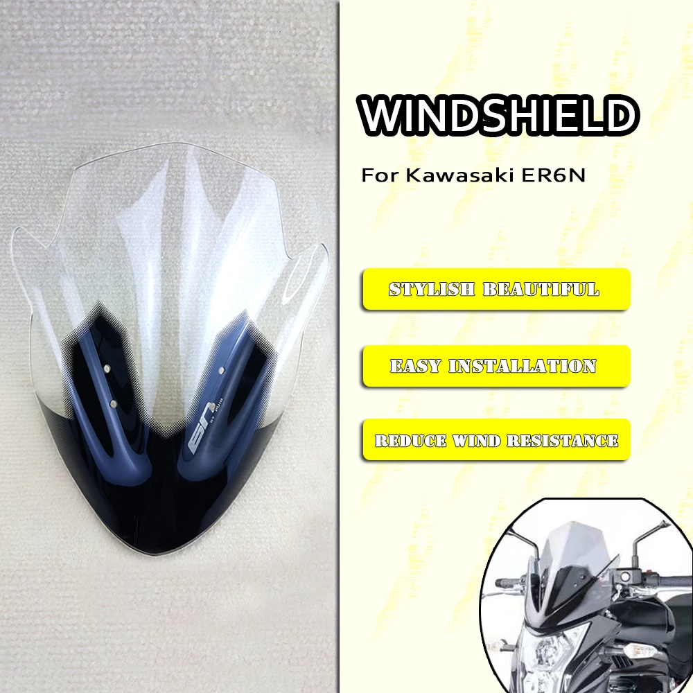 Windshield For Kawasaki 6n Er6n Er6n Fairing Windproof Deflectors