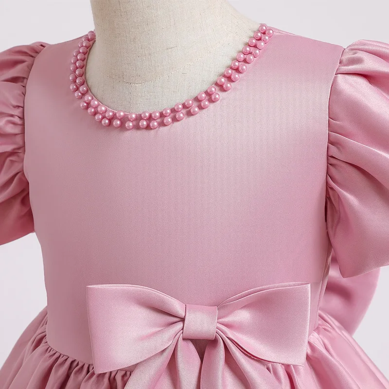 folhada, vestido elegante infantil, trajes de verão