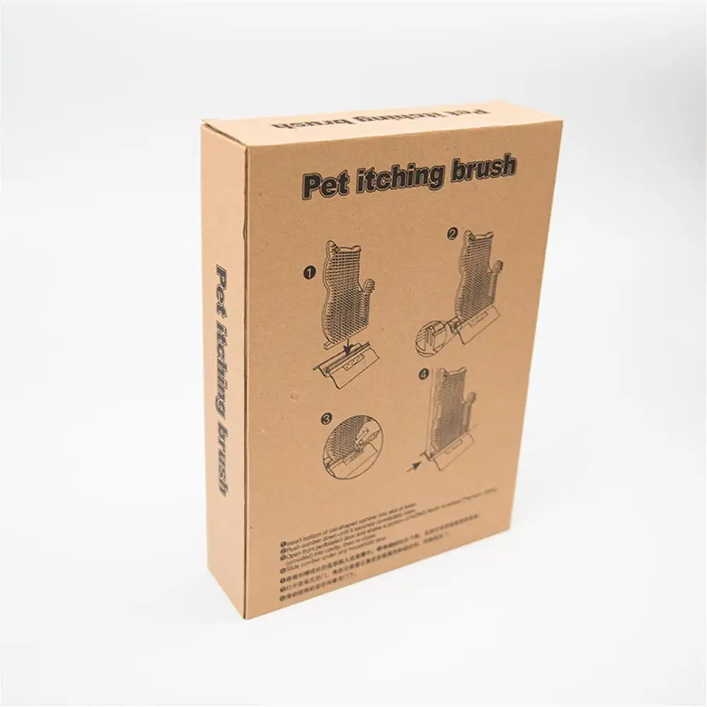 Cat Hair Groomer Cat Self Groomer Soft Rubber Bristles Cat Corner Groomer For Flat Wall Corner Cage Hand Hold