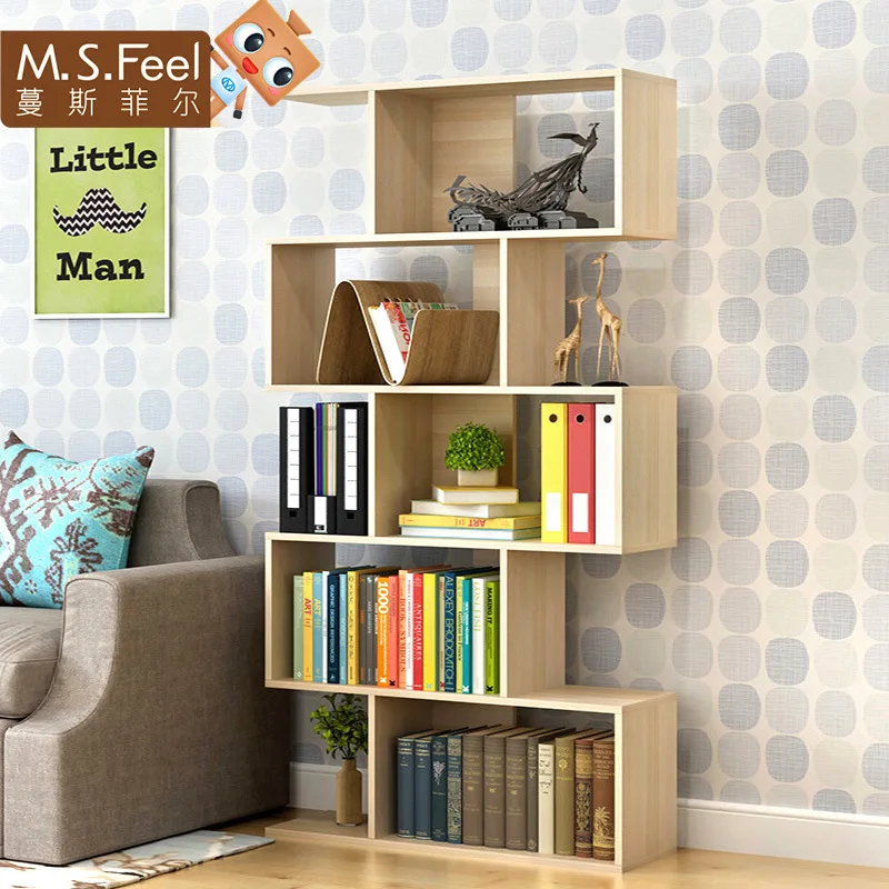 

[Manufacturers Direct Selling] Minimalist Modern Free Combination Bookshelf CHILDREN'S Bookcase Creative S Type Storage Shelf
