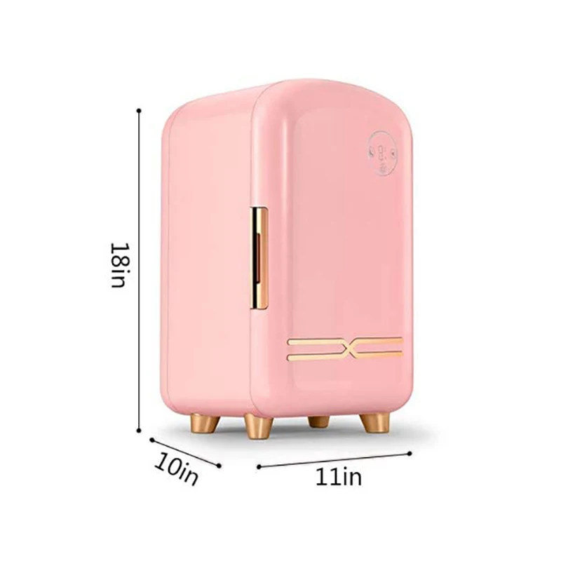 Household Mini Fridge 12L Professional Beauty Makeup Refrigerator Cooler Warmer Portable Makeup Skincare Cosmetics Fridge