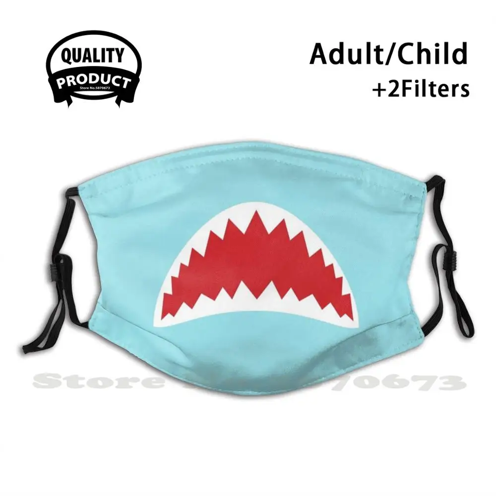 

Shaarc Attack! Anti Dust Face Mask Washable Filter Reusable Shark Sharks Shaarc Jaws Shark Mouth Shark Teeth Teeth Scary