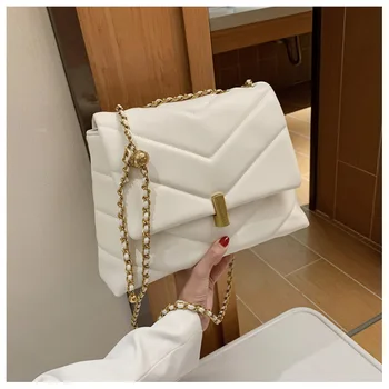 

2020 Women Elegant Big Bag High Quality Faux Leather Tote Bag Chain Clutch Shoulder Crossbody Bag bag for women