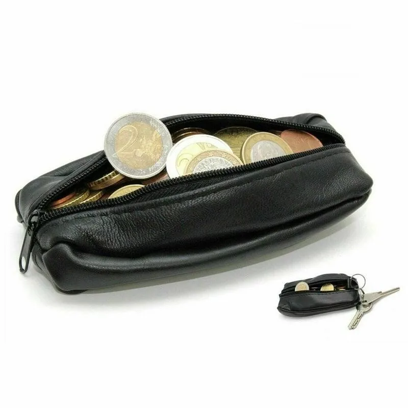 1pc 12x6cm Portable Black Coin Purse Ultra-light Women Multifunctional Bag Purse Key Leather Handbag For Gifts PU Mini Fash F3I7