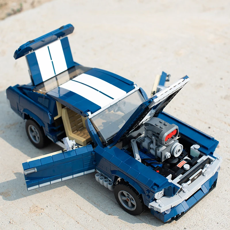

Toy Bricks 21047 Lepinblocks Cars 1648PCS Expert Ford Mustang 1967 Compatible 10265 Architecture Creator Kids Gift