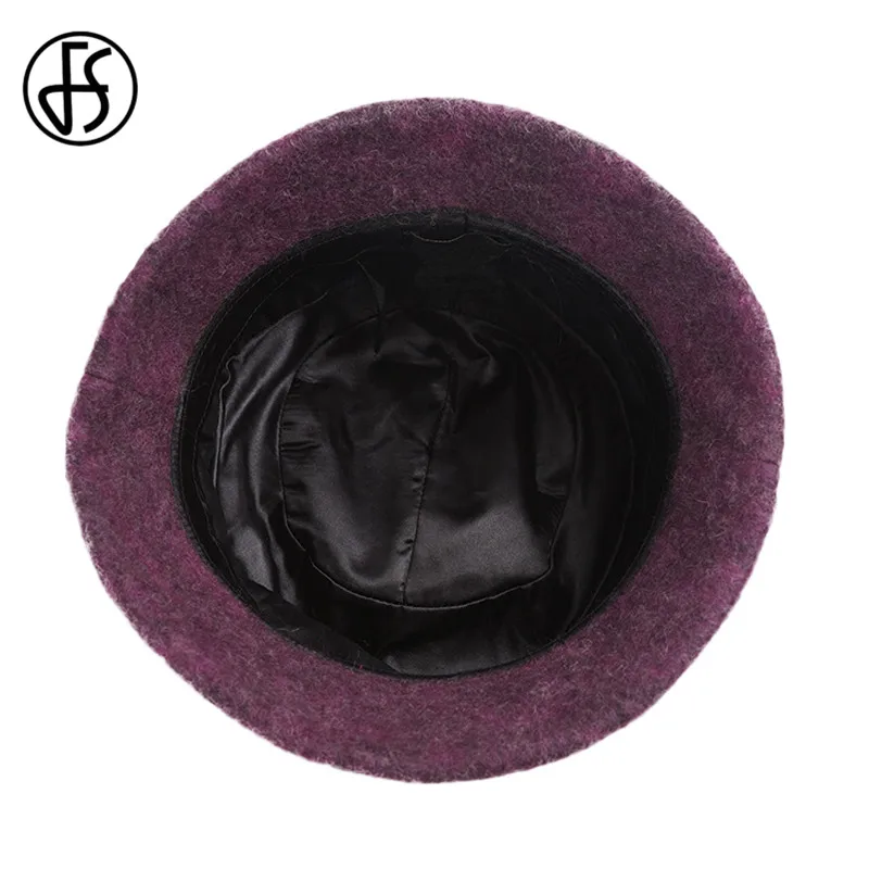FS осенне зимние теплые шапки для элегантных женщин модная шерстяная фетровая