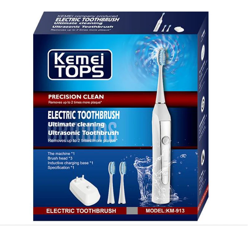 kemei electric toothbrush KM-913children adult ultrasonic vibration soft toothbrush Inductive charging DuPont Anti-allergy brush kemei electric toothbrush KM-913children adult ultrasonic vibration soft toothbrush Inductive charging DuPont Anti-allergy brush